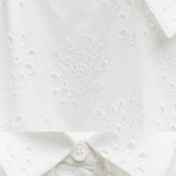 Zara Embroidered Eyelet Dress. New With Tags. - Picture 7 of 8
